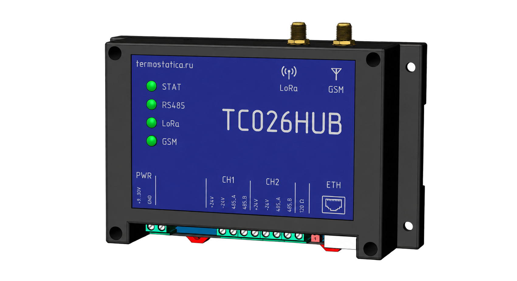 Сервер данных TC026HUB — вид спереди под углом